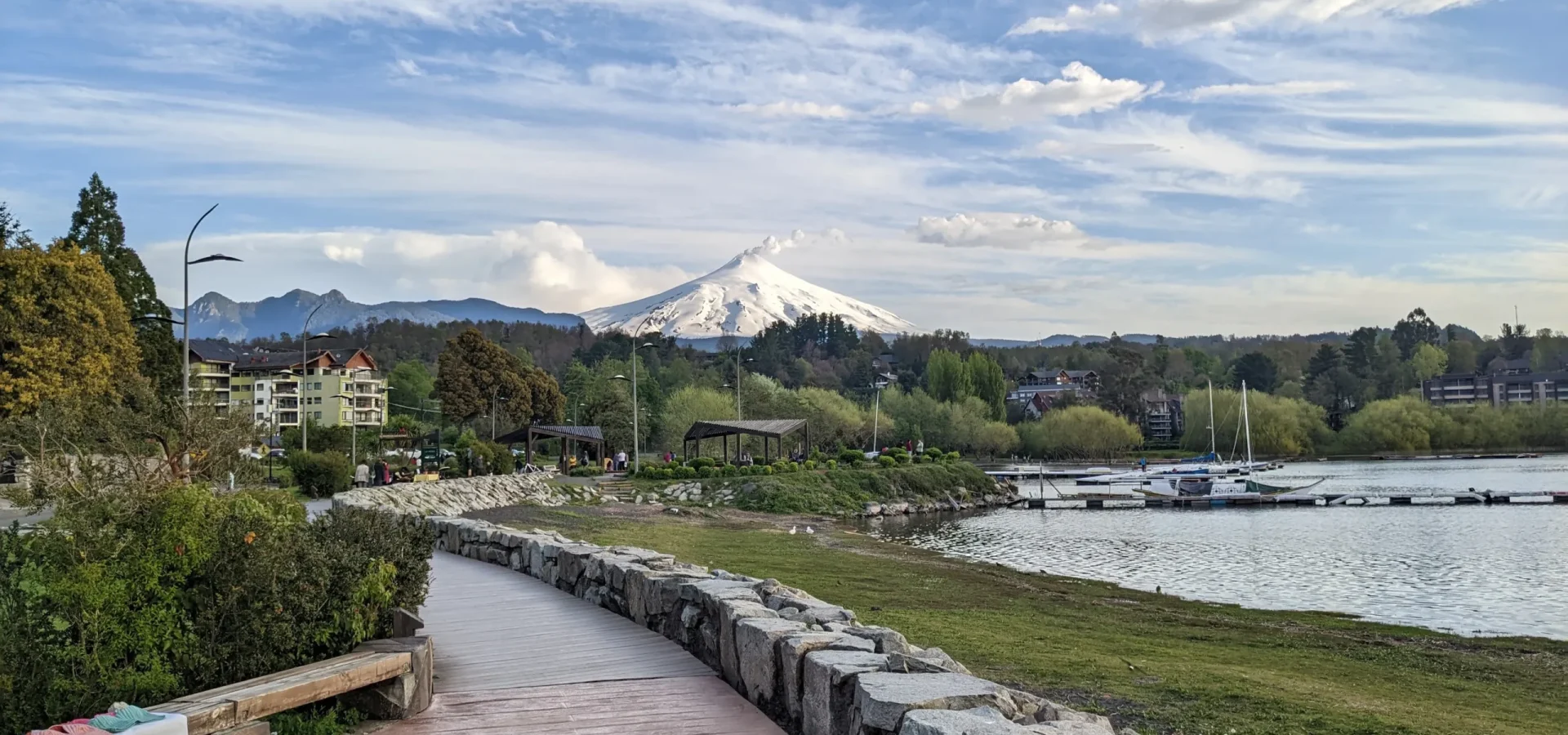 Imagen del volcán Villarrica desde Pucón