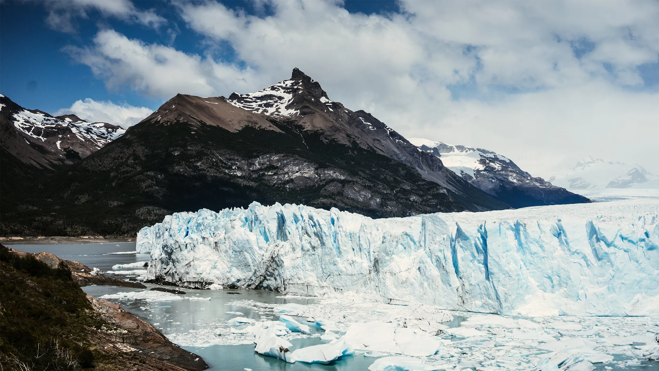 Imagen de la zona de rompimiento del Perito Moreno