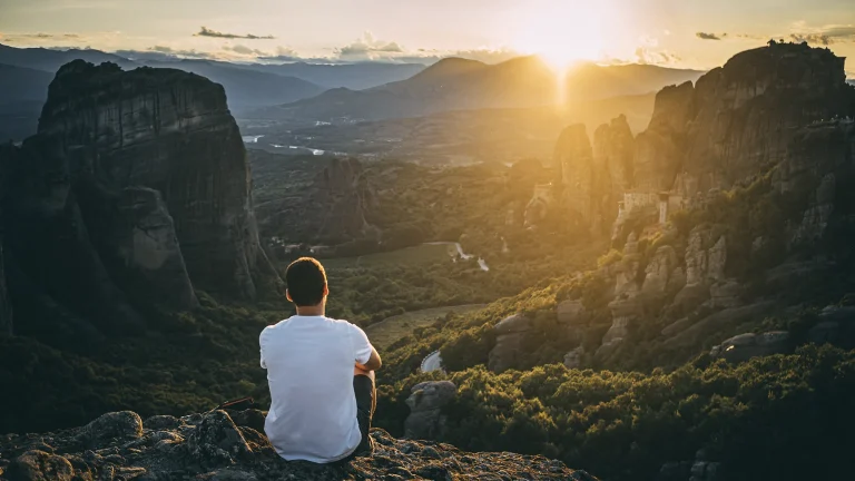 Atardecer en Meteora