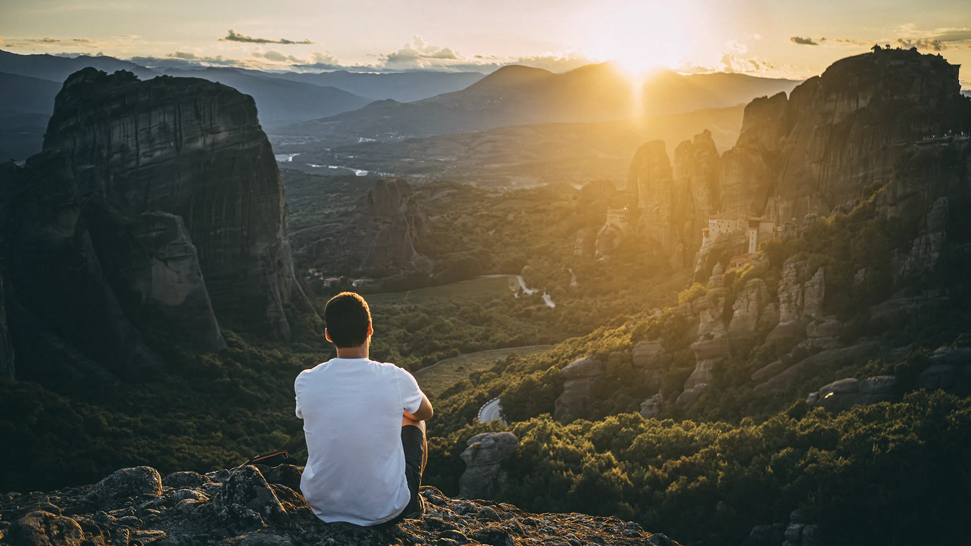 Atardecer en Meteora