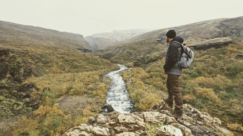 Imagen en el trekking a la cascada de Glymur