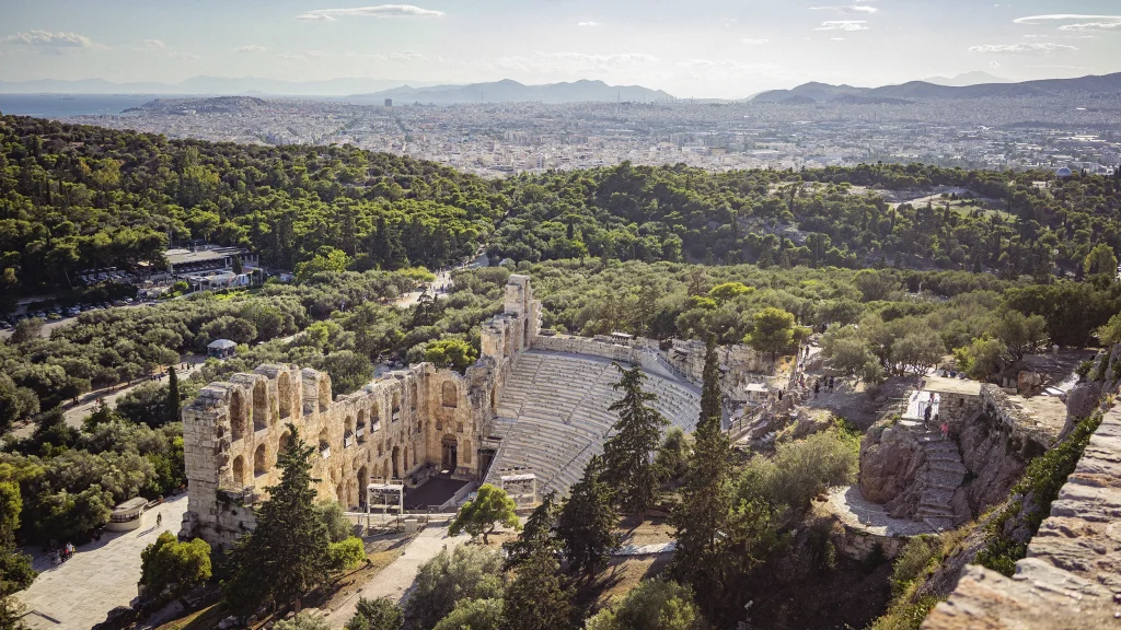 Panorámica de Atenas desde el Acrópolis