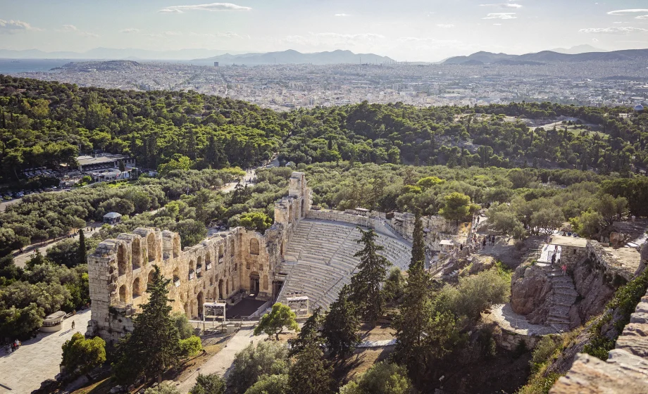 Panorámica de Atenas desde el Acrópolis