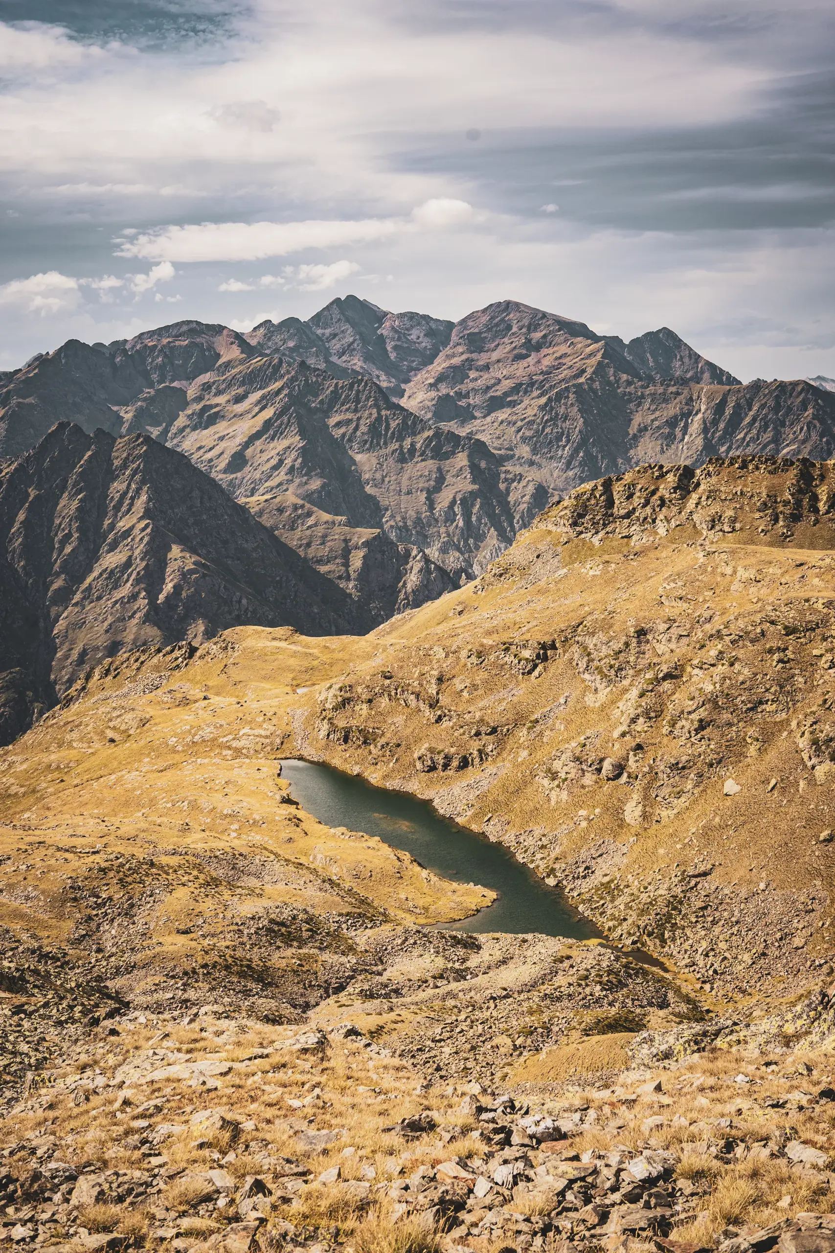 Lago de Soulcem y Pica d'Estats desde Creussans.